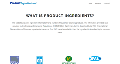 Desktop Screenshot of productingredients.net