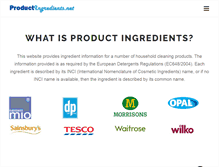 Tablet Screenshot of productingredients.net
